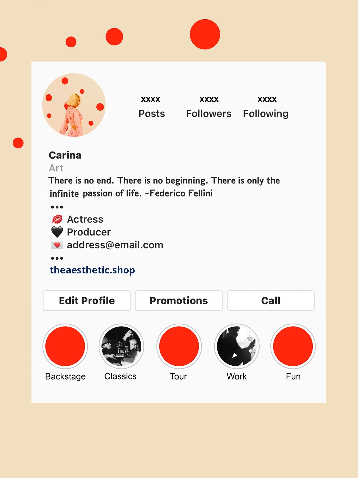 artsy-instagram-bio-idea