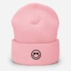 "Heart Eyes" Pink Cuffed Beanie Aesthetic by Lucy Love Shop "Heart Eyes" Pink Cuffed Beanie Aesthetic by Lucy Love Shop