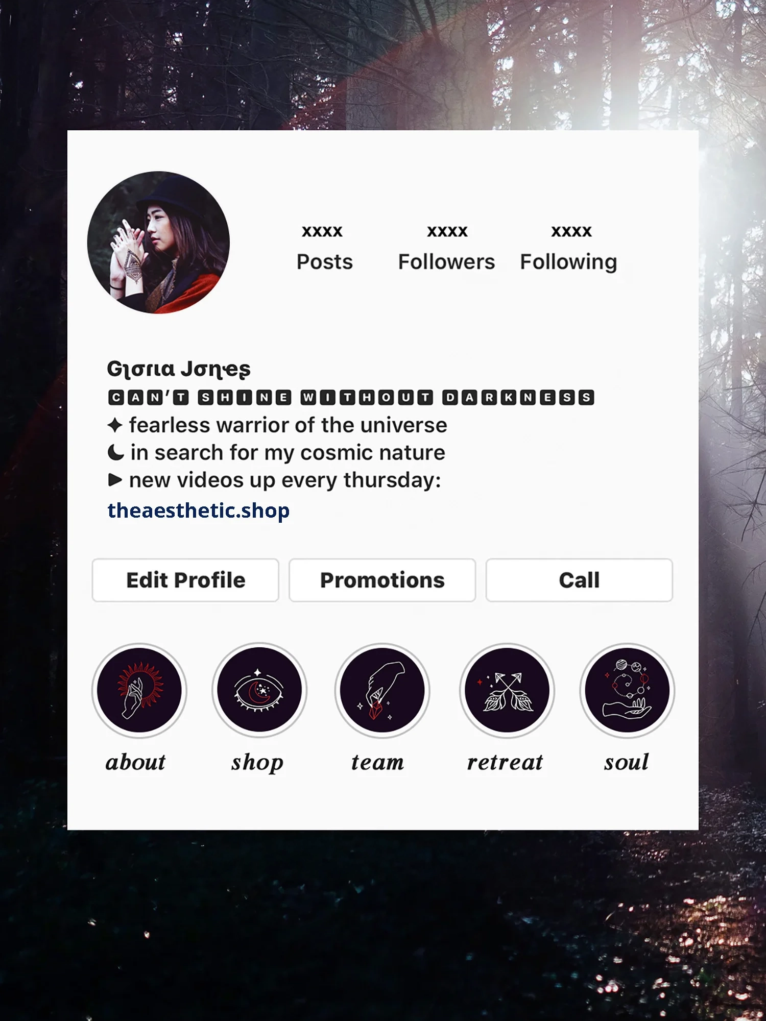 occult-aesthetic-instagram-bio-idea