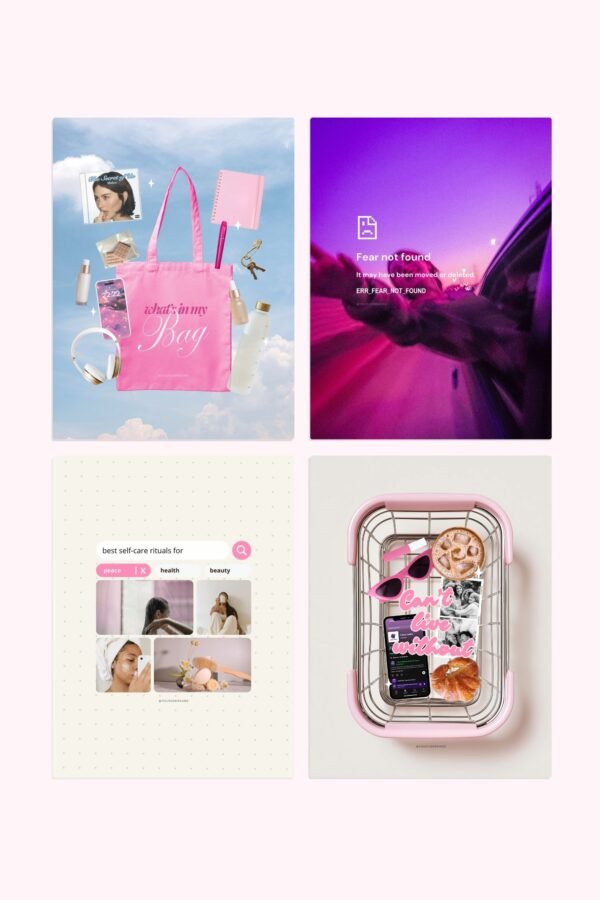 Pink Aesthetic Viral Template Pack #1