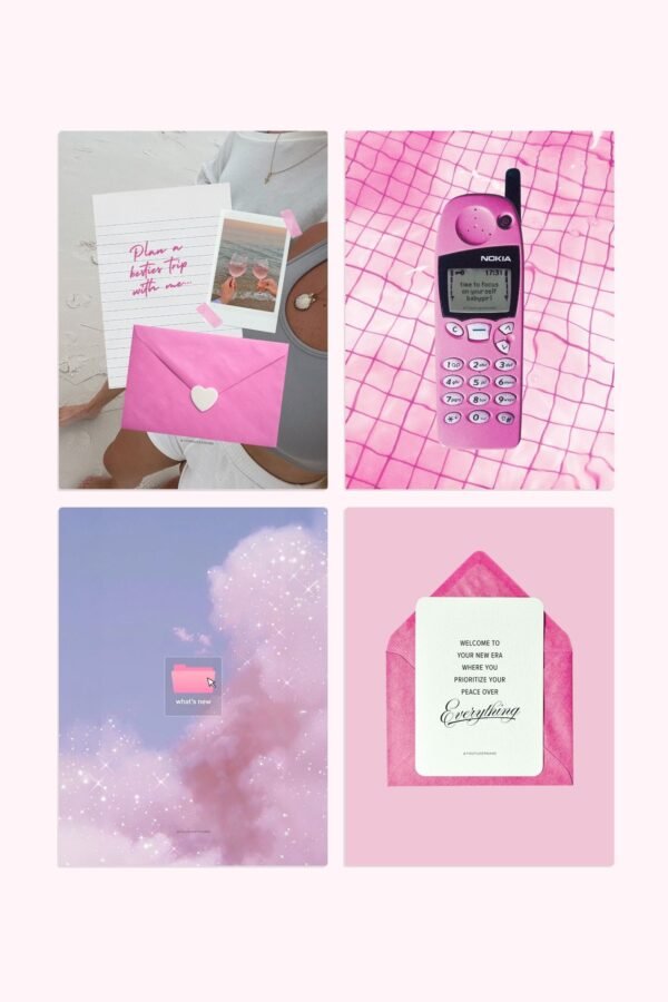 Pink Aesthetic Viral Template Pack #1
