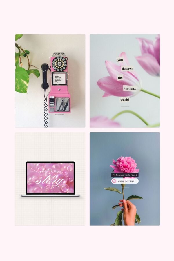 Pink Aesthetic Viral Template Pack #1