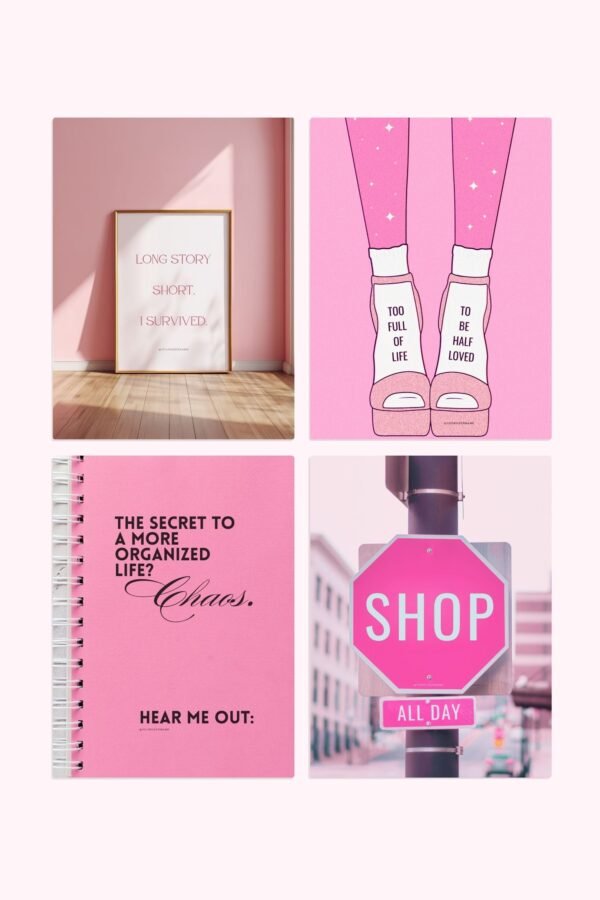 Pink Aesthetic Viral Template Pack #1