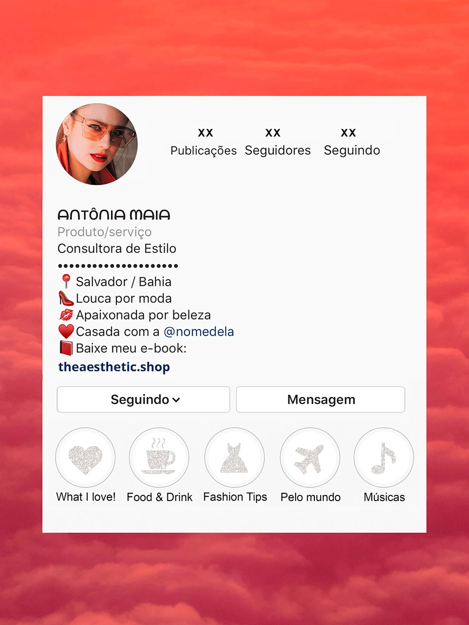 red-aesthetic-instagram-bio-idea