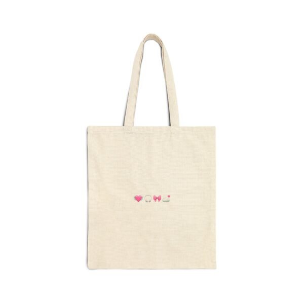 Canvas Tote Bag — Minimal Pink Emoji Cute Aesthetic Design