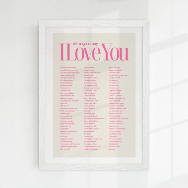 ways-to-say-I-love-you-framed-poster