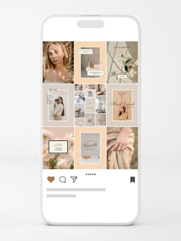 Minimalist Chic Coach Content Canva Template Kit