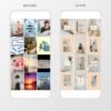 before after instagram feed aesthetic