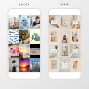before after instagram feed aesthetic