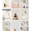 minimalist neutral color beige aesthetic Coach Content Kit: 100 Canva Templates for Life Coaches