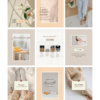 minimalist neutral color beige aesthetic Coach Content Kit: 100 Canva Templates for Life Coaches