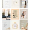 minimalist neutral color beige aesthetic Coach Content Kit: 100 Canva Templates for Life Coaches