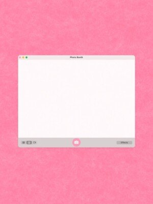 free pink aesthetic macbook pro photobooth window mockup background image